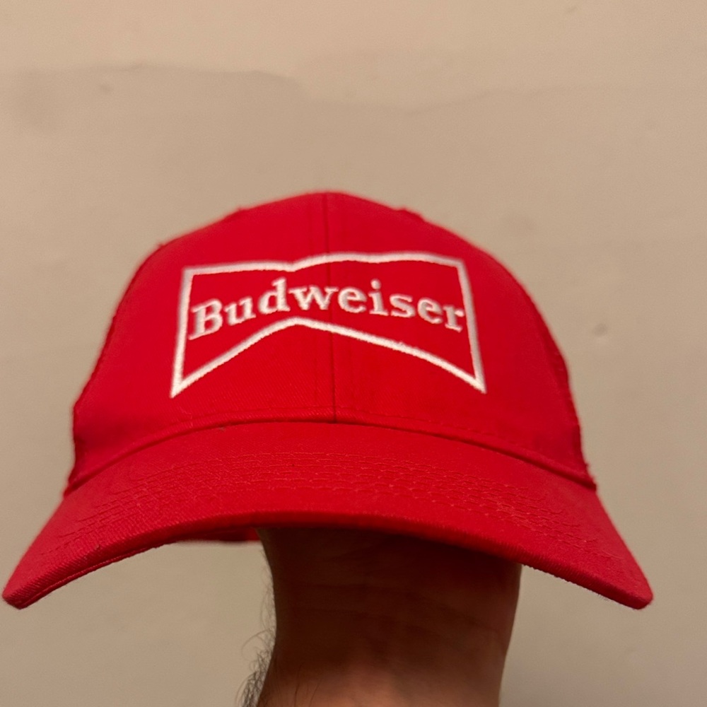 Budweiser Red Hat with White Logo